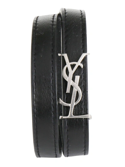 Shop Saint Laurent Opyum Bracelet In Nero