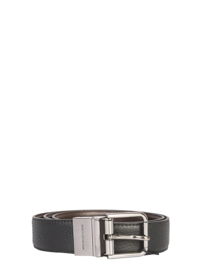 Shop Dolce & Gabbana Black Belt In Nero/marrone