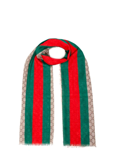 Shop Gucci Scarf In Beige