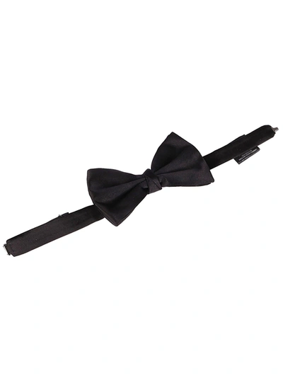 Shop Dsquared2 Black Silk Bow Tie