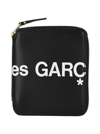 Shop Comme Des Garçons Comme Des Garcons Wallet Logo Wallet In Black