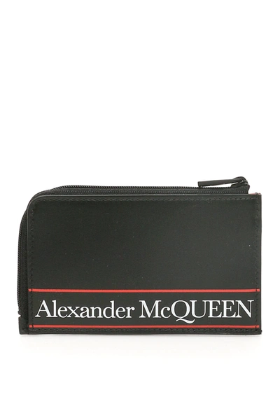 Shop Alexander Mcqueen Logo Pouch In Black/red