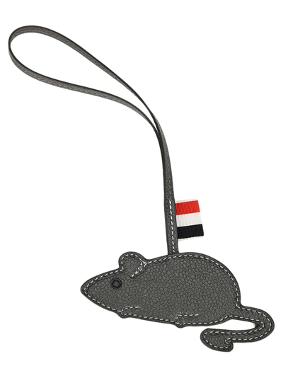 Shop Thom Browne Mouse Bag Charm In Med Grey
