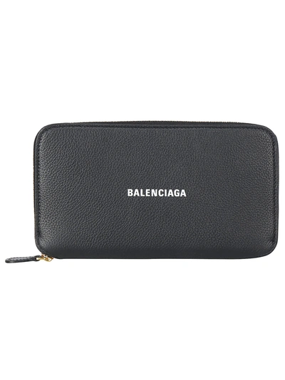 Shop Balenciaga Wallet In Black White