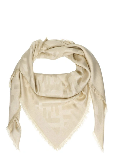 Shop Fendi Scarf In Beige