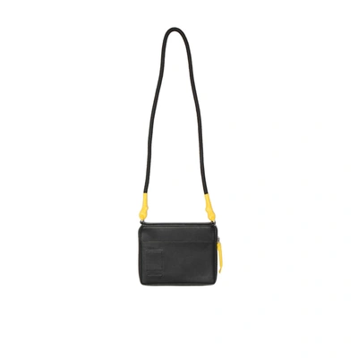 Shop Drkshdw Large Cord Purse In Black/yellow