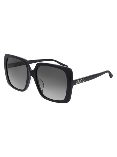Shop Gucci Gg0728sa Sunglasses In Black Black Grey