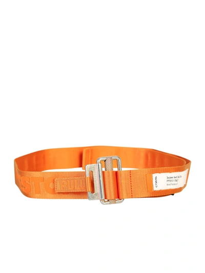 Shop Heron Preston Branded Belt In Orange