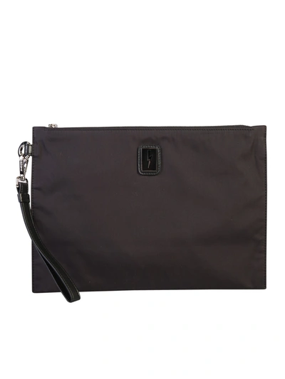 Shop Neil Barrett Zipped Pouch In Black