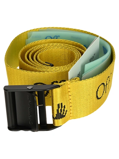 Shop Off-white Off White New Logo Industrial Belt In Yellow Black