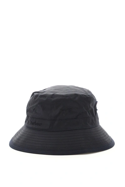 Shop Barbour Wax Sports Bucket Hat In Navy