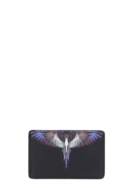 Shop Marcelo Burlon County Of Milan Wings Diagonal Wallet In Black Leather