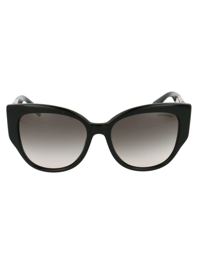 Shop Trussardi Str396 Sunglasses In 700y Black