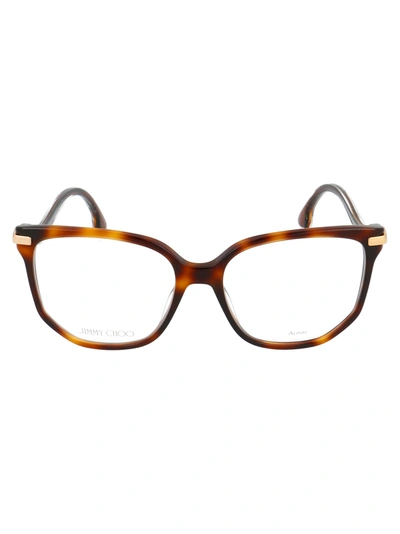 Shop Jimmy Choo Jc257 Glasses In 086 Dark Havana