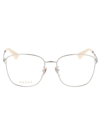 Shop Gucci Gg0819oa Glasses In 003 Silver Silver Transparent