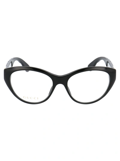 Shop Gucci Gg0812o Glasses In 001 Black Black Transparent