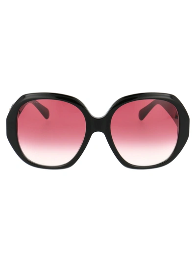 Shop Gucci Gg0796s Sunglasses In 002 Black Black Red