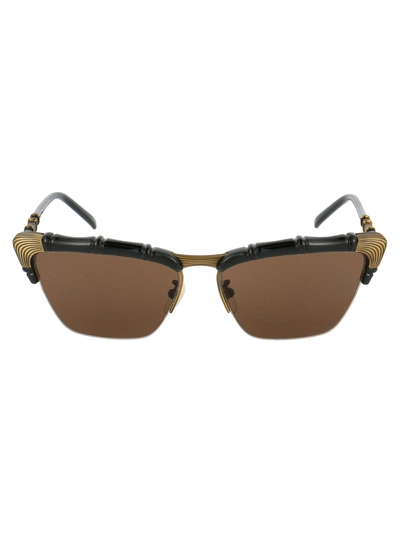 Shop Gucci Gg0660s Sunglasses In 001 Black Black Brown