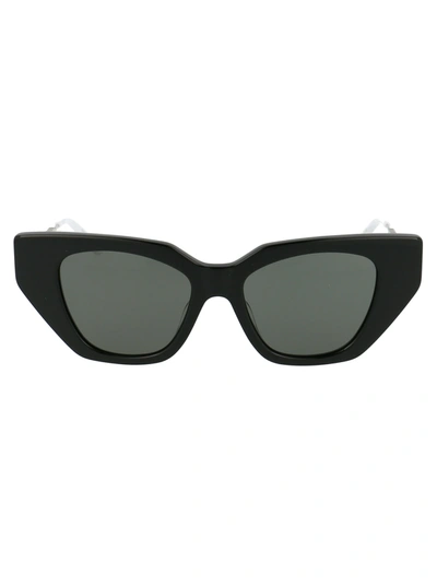 Shop Gucci Gg0641s Sunglasses In 001 Black Silver Grey