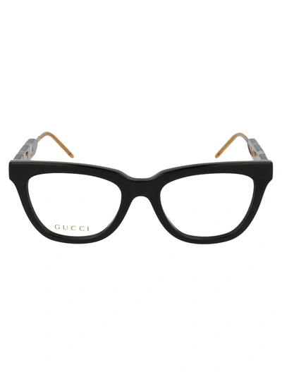 Shop Gucci Gg0601o Glasses In 001 Black Black Transparent