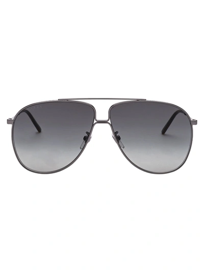 Shop Gucci Gg0440s Sunglasses In 005 Ruthenium Ruthenium Grey