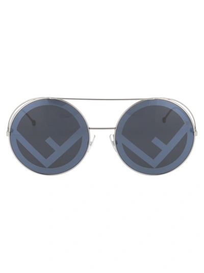 Shop Fendi Ff 0285/s Sunglasses In 010md Palladium