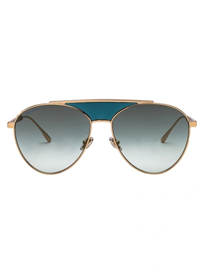 Shop Jimmy Choo Ave/s Sunglasses In Pefez Gold Green