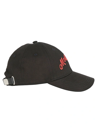 Shop Alexander Mcqueen Baseball Hat In Black/red