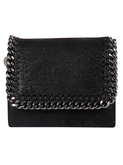 Shop Stella Mccartney Falabella French Wallet In Black