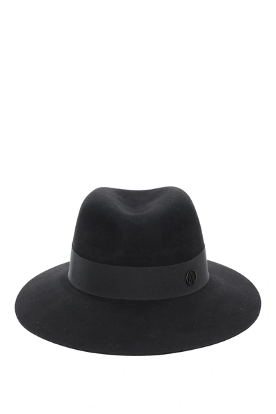 Shop Maison Michel Henrietta Felt Fedora Hat In Black (black)