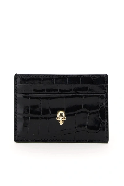 Shop Alexander Mcqueen Skull Card Holder In Black (black)