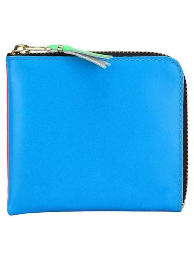 Shop Comme Des Garçons Comme Des Garcons Wallet Super Fluo Zip-around Wallet In Blu Orange