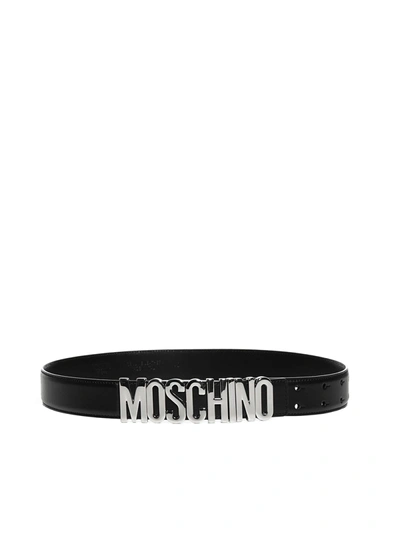 Shop Moschino Belt In Fantasia Nero