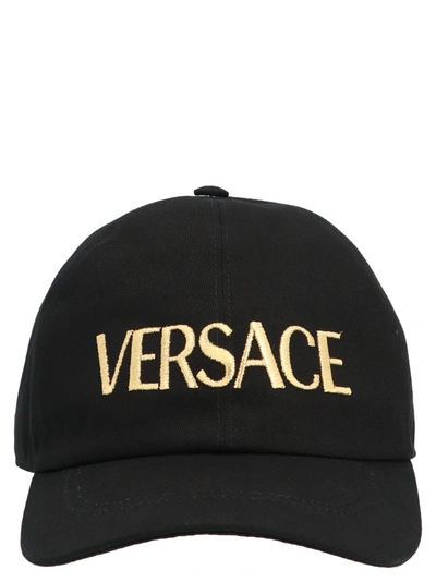 Shop Versace Cap In Black