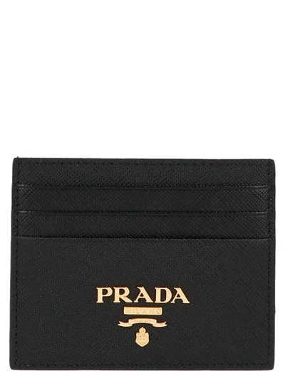 Shop Prada Cardholder In Nero