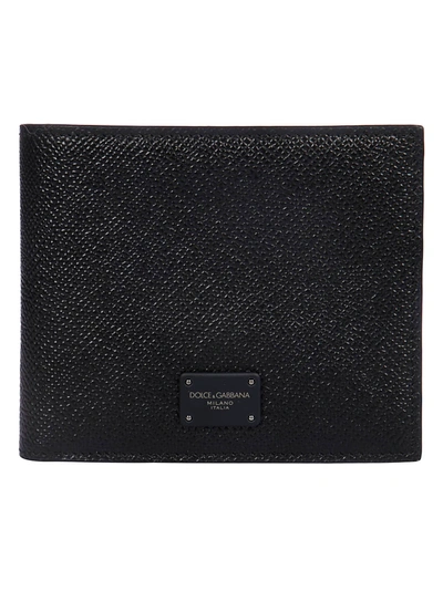 Shop Dolce & Gabbana Logo Plaque Wallet In Black