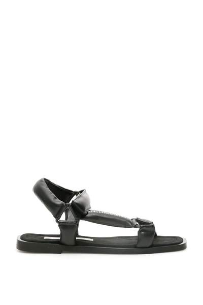 Shop Stella Mccartney Hemera Flat Sandals In Black White (black)
