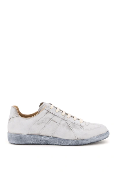 Shop Maison Margiela Replica Leather Sneakers In H7700