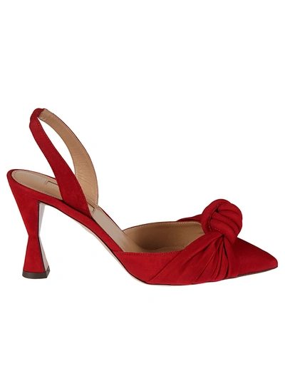 Shop Aquazzura Kiki Sling Sandals In Cayenne Red