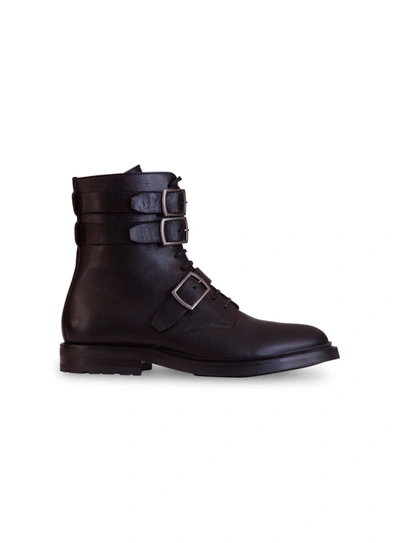 Shop Saint Laurent Army Ankle Boots In Black