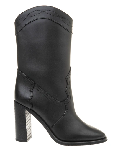 Shop Saint Laurent Kate Ankle Boot In Black Smooth Leather In Nero