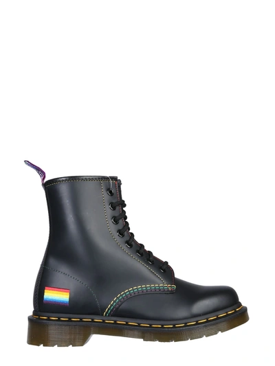 Shop Dr. Martens' Amphibian Pride Boots In Nero