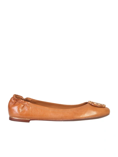 Shop Tory Burch Minnie Ballerina Flats In Brown