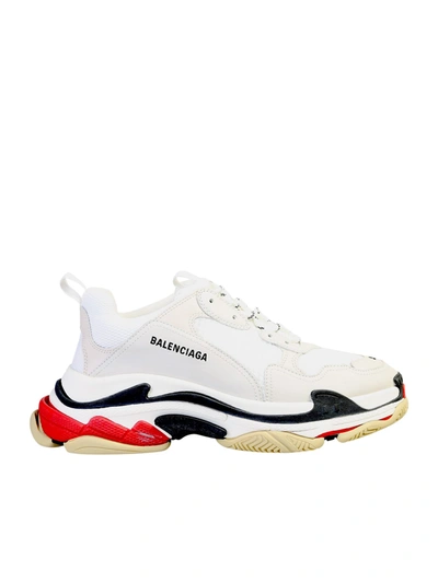 Shop Balenciaga Triple S Sneakers In Bianco