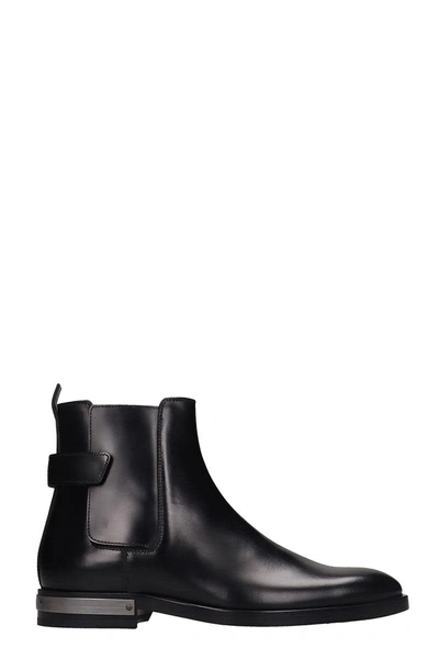 Shop Balmain Pete Ankle Boots In Black Leather