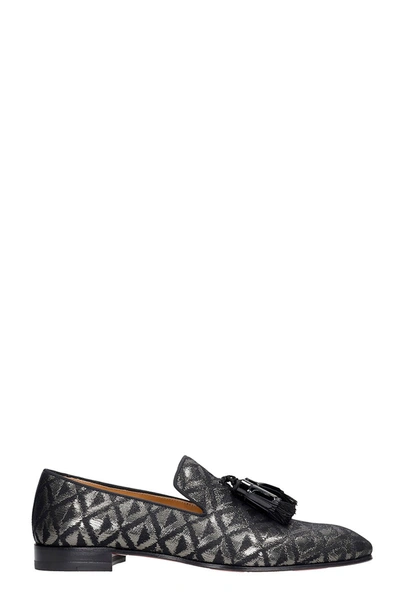 Shop Christian Louboutin Badmilion Loafers In Black Fabric