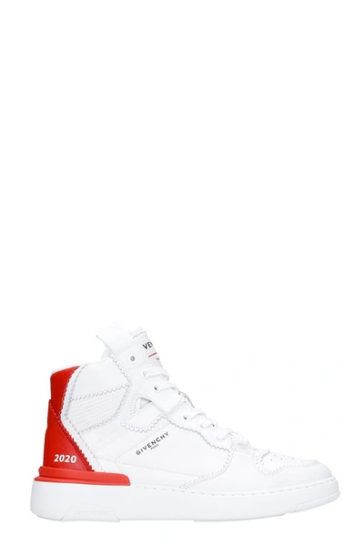 Shop Givenchy Wing High Sneakers In White Leather