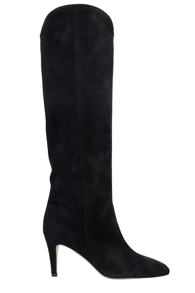 Shop The Seller High Heels Boots In Black Suede