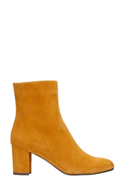 Shop L'autre Chose High Heels Ankle Boots In Leather Color Suede