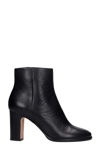 Shop Julie Dee High Heels Ankle Boots In Black Leather